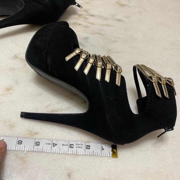 LFL by Lust for Life stiletto black and gold high heels size 9 - Picture 4 of 8